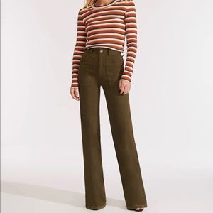 Veronica Beard Crosbie high-waisted pants olive 25